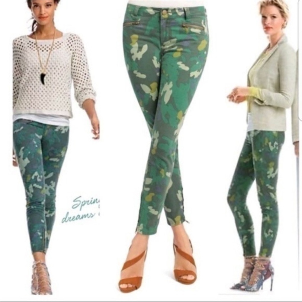 CAbi Clover Green Camo Skinny Jeans Leggings #766